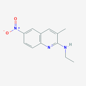molecular formula C12H13N3O2 B8424439 N-ethyl-3-methyl-6-nitroquinolin-2-amine 