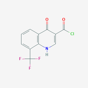 3-Quinolinecarbonyl chloride, 4-hydroxy-8-(trifluoromethyl)-