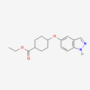 ethyl 4-(1H-indazol-5-yloxy)cyclohexanecarboxylate