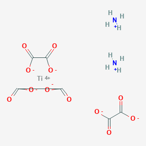 molecular formula C4H6NO10Ti- B084247 Ammonium titanium(4+) ethanedioate (2/1/3) CAS No. 10580-03-7