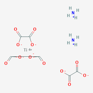 molecular formula C4H10N2O10Ti B084247 Ammonium titanium(4+) ethanedioate (2/1/3) CAS No. 10580-03-7