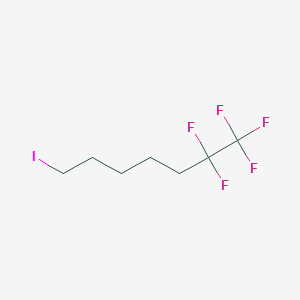 molecular formula C7H10F5I B8425347 Heptane, 1,1,1,2,2-pentafluoro-7-iodo- 