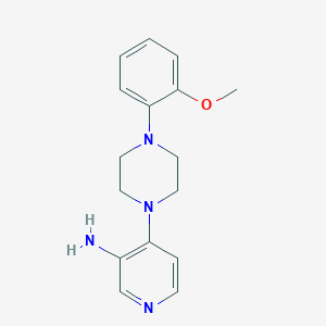 molecular formula C16H20N4O B084254 Piperazine, 1-(3-amino-4-pyridyl)-4-(2-methoxyphenyl)- CAS No. 14549-65-6