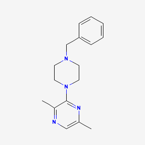 molecular formula C17H22N4 B8425416 2,5-Dimethyl-3-[4-(phenylmethyl)piperazin-1-yl]pyrazine 