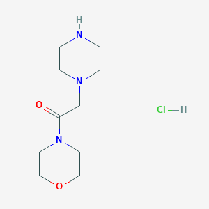 molecular formula C10H20ClN3O2 B8425452 1-Morpholin-4-yl-2-piperazin-1-yl-ethanone hydrochloride 