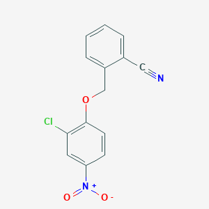 2-[(2-Chloro-4-nitrophenoxy)methyl]benzonitrile