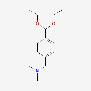 molecular formula C14H23NO2 B8425484 1-(4-(Diethoxymethyl)phenyl)-n,n,-dimethylmethanamine 
