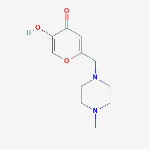 molecular formula C11H16N2O3 B8425485 5-Hydroxy-2-[(4-methylpiperazin-1-yl)methyl]pyran-4-one 