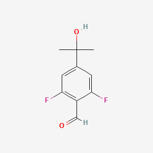 molecular formula C10H10F2O2 B8425575 2,6-Difluoro-4-(1-hydroxy-1-methylethyl)benzaldehyde 