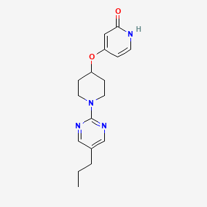 molecular formula C17H22N4O2 B8425580 4-(1-(5-propylpyrimidin-2-yl)piperidin-4-yloxy)pyridin-2(1H)-one 