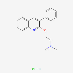 B8425590 2-(2-Dimethylaminoethoxy)-3-phenylquinoline hydrochloride CAS No. 89110-99-6