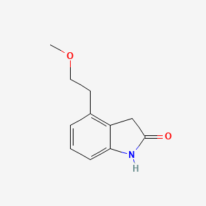 molecular formula C11H13NO2 B8425674 4-(2-Methoxy-ethyl)-1,3-dihydro-indol-2-one 