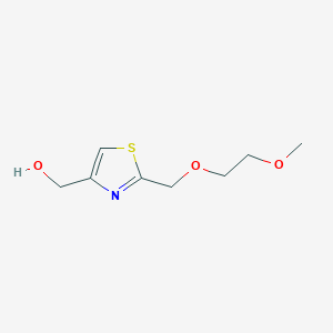 molecular formula C8H13NO3S B8425678 (2-((2-Methoxyethoxy)methyl)thiazol-4-yl)methanol 