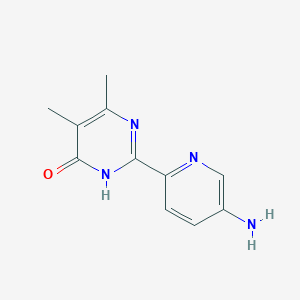 molecular formula C11H12N4O B8425685 2-(5-Aminopyridin-2-yl)-5,6-dimethylpyrimidin-4-ol 