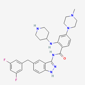 N-[5-(3,5-difluorobenzyl)-1H-indazol-3-yl]-4-(4-methylpiperazin-1-yl)-2-(piperidin-4-ylamino)benzamide