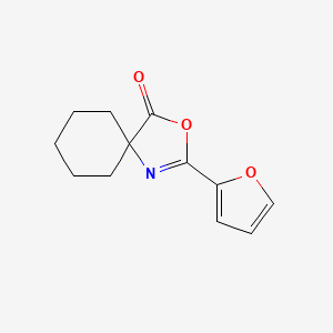 molecular formula C12H13NO3 B8425707 2-(2-Furanyl)-3-oxa-1-azaspiro[4.5]dec-1-en-4-one 