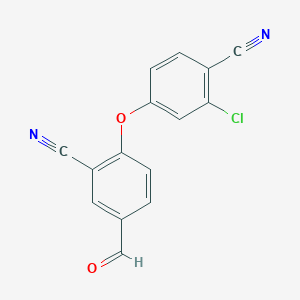 molecular formula C15H7ClN2O2 B8425715 2-Chloro-4-(2-cyano-4-formylphenoxy)benzonitrile 