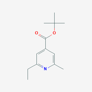 molecular formula C13H19NO2 B8425724 2-Ethyl-6-methyl-isonicotinic acid tert-butyl ester 