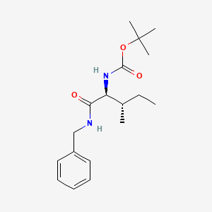 molecular formula C18H28N2O3 B8425726 N-(tert-butoxycarbonyl)-L-Isoleucine benzylamide 