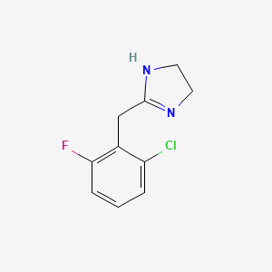 molecular formula C10H10ClFN2 B8425745 2-(2-Chloro-6-fluoro-benzyl)-4,5-dihydro-1H-imidazole 