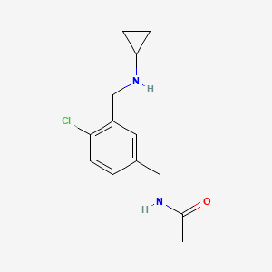 molecular formula C13H17ClN2O B8425805 N-(4-chloro-3-cyclopropylaminomethylbenzyl)acetamide 