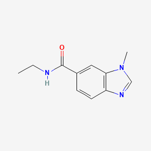 molecular formula C11H13N3O B8425847 N-ethyl-1-methyl-1H-benzimidazole-6-carboxamide 