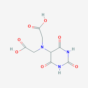 molecular formula C8H9N3O7 B084262 Glycine, N-(carboxymethyl)-N-(hexahydro-2,4,6-trioxo-5-pyrimidinyl)- CAS No. 13055-06-6