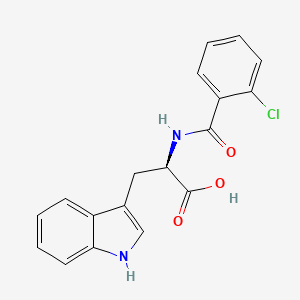 molecular formula C18H15ClN2O3 B8426232 N-o-chlorobenzoyl-D-tryptophane CAS No. 39545-28-3