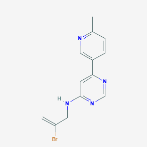 molecular formula C13H13BrN4 B8426295 N-(2-bromoallyl)-6-(6-methyl-3-pyridyl)pyrimidin-4-amine 