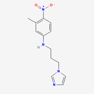 molecular formula C13H16N4O2 B8426565 N-[3-(1H-Imidazol-1-yl)propyl]-3-methyl-4-nitroaniline 