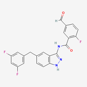 N-[5-(3,5-Difluoro-benzyl)-1H-indazol-3-yl]-2-fluoro-5-formyl-benzamide