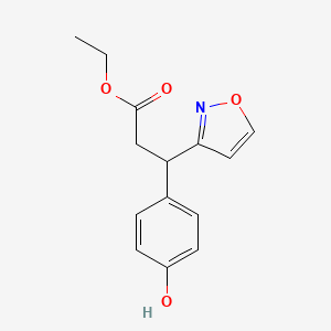 Ethyl 3-(4-hydroxyphenyl)-3-(isoxazol-3-yl)propanoate