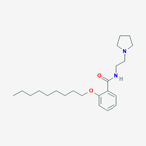 molecular formula C22H36N2O2 B084270 2-Nonyloxy-N-(2-(pyrrolidinyl)ethyl)benzamide CAS No. 10261-49-1
