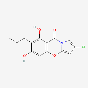 2-chloro-6,8-dihydroxy-7-propyl-9H-pyrrolo [2,1-b][1,3]benzoxazin-9-one