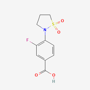 4-(1,1-Dioxo-1lambda6-isothiazolidin-2-yl)-3-fluorobenzoic acid