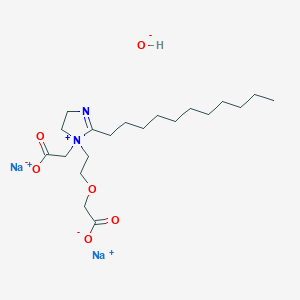 molecular formula C20H41N2Na2O8 B084274 Disodium 1-[2-(carboxymethoxy)ethyl]-1-(carboxymethyl)-4,5-dihydro-2-undecyl-1H-imidazolium hydroxide CAS No. 14350-97-1