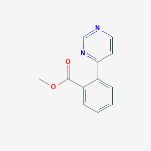 molecular formula C12H10N2O2 B8427431 Methyl 2-(pyrimidin-4-yl)benzoate 