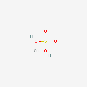 molecular formula CuH2O4S B084275 Cuprate(1-), (sulfato(2-)-O)- CAS No. 12400-75-8