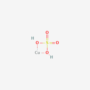 molecular formula CuH2O4S B084275 Cuprate(1-), [sulfato(2-)-O]- CAS No. 12400-75-8