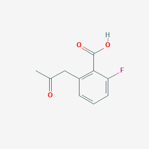 molecular formula C10H9FO3 B8427577 2-Fluoro-6-(2-oxo-propyl)-benzoic acid 