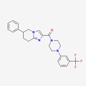(6-Phenyl-5,6,7,8-tetrahydroimidazo[1,2-a]pyridin-2-yl){4-[3-(trifluoromethyl)phenyl]piperazino}methanone