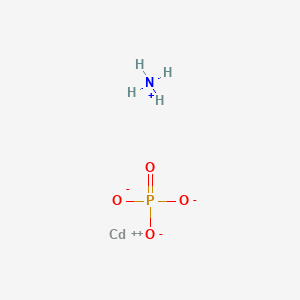 molecular formula CdH4NO4P B084277 Phosphoric acid, ammonium cadmium salt (1:1:1) CAS No. 14520-70-8