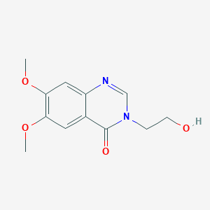 molecular formula C12H14N2O4 B8427745 3-(2-hydroxyethyl)-6,7-dimethoxy-4(3H)-quinazolinone 