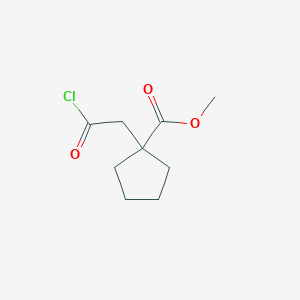 molecular formula C9H13ClO3 B8427762 Methyl 1-(2-chloro-2-oxoethyl)cyclopentanecarboxylate 