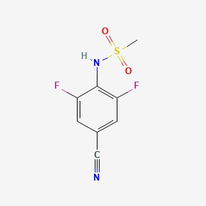 molecular formula C8H6F2N2O2S B8427764 N-(4-cyano-2,6-difluorophenyl)methanesulfonamide 