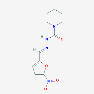 molecular formula C11H14N4O4 B084279 1-Piperidinecarboxylic acid, (5-nitrofurfurylidene)hydrazide CAS No. 14052-76-7