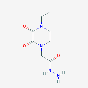 molecular formula C8H14N4O3 B8427976 (4-Ethyl-2,3-dioxo-piperazin-1-yl)-acetic acid hydrazide 