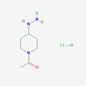 molecular formula C7H16ClN3O B8428022 1-(4-Hydrazinylpiperidin-1-yl)ethan-1-one hydrochloride 