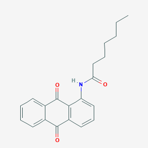 molecular formula C21H21NO3 B8428131 1-n-Heptanoylaminoanthraquinone 