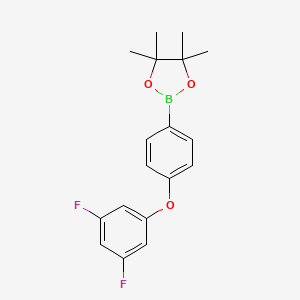 molecular formula C18H19BF2O3 B8428142 2-[4-(3,5-Difluorophenoxy)phenyl]-4,4,5,5-tetramethyl-1,3,2-dioxaborolane 